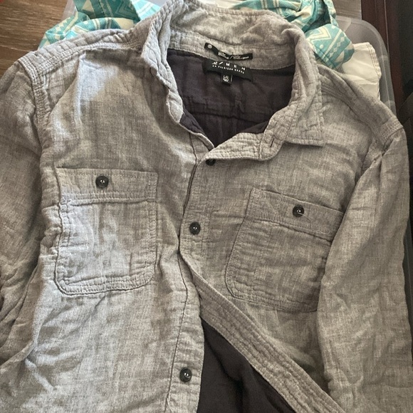 21 Men grey long sleeve shirt large - Picture 2 of 6